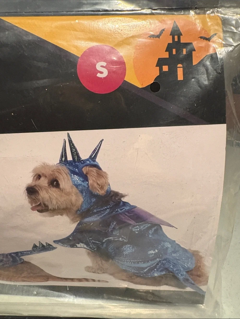 Vibrant Shimmering Blue Dragon Pet Costume